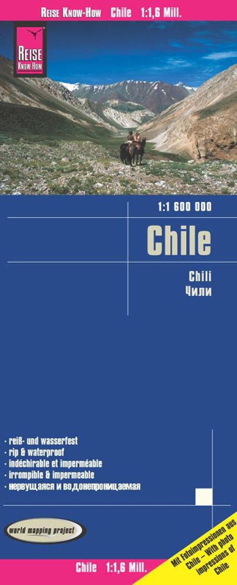 Reise Know-How Landkarte Chile 1 : 1.600.000, Karten