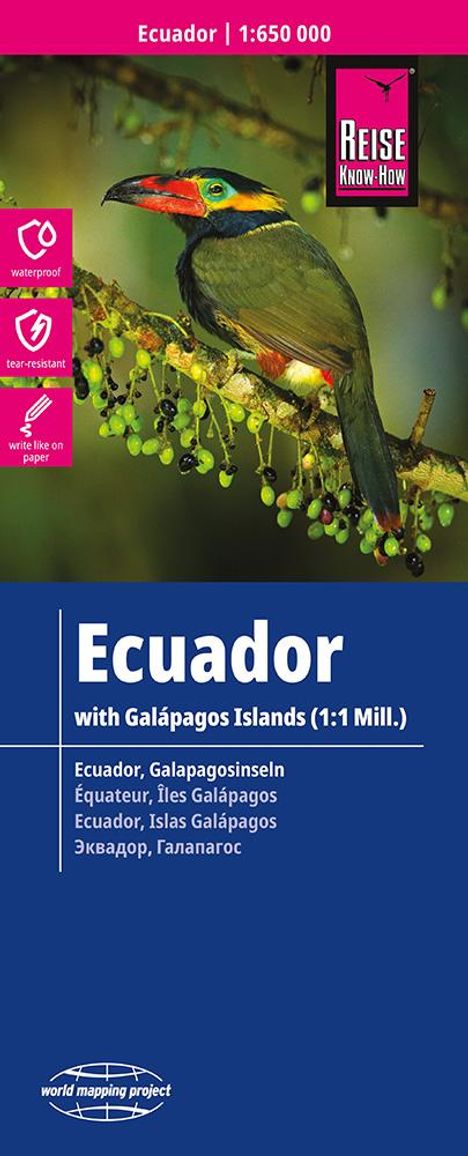 Reise Know-How Landkarte Ecuador, Galápagos (1:650.000 / 1.000.000), Karten