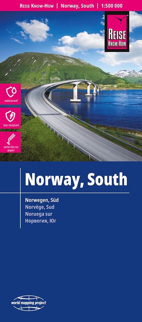 Reise Know-How Landkarte Norwegen Süd 1 : 500.000, Karten