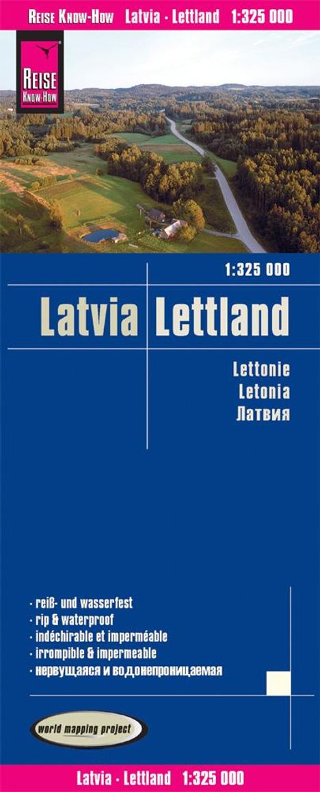 Reise Know-How Landkarte Lettland / Latvia 1:325.000, Karten