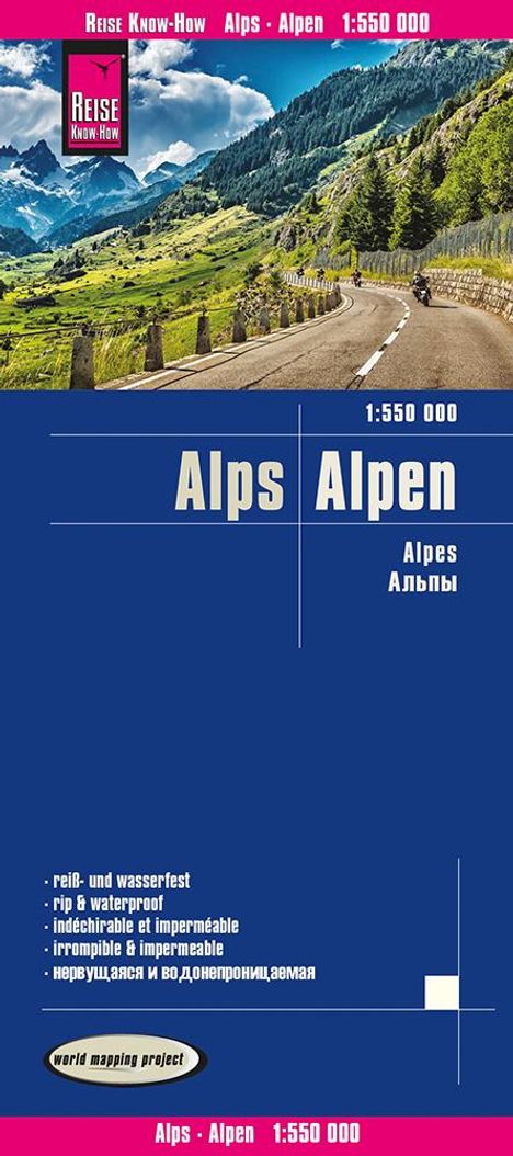 Reise Know-How Landkarte Alpen / Alps (1:550.000), Karten