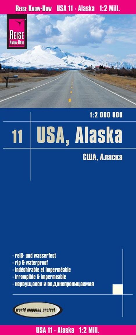 Reise Know-How Verlag Peter Rump: Reise Know-How Landkarte USA 11, Alaska (1 : 2.000.000), Karten