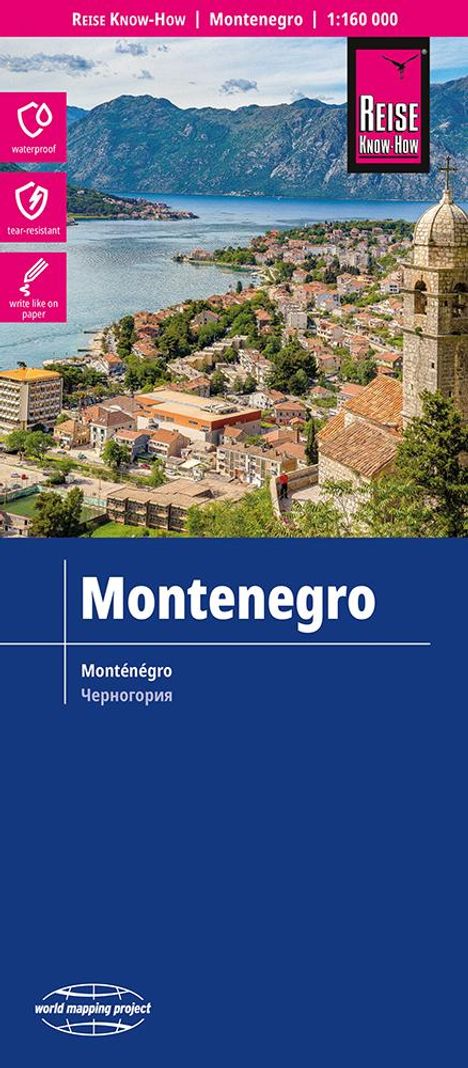 Reise Know-How Landkarte Montenegro 1:160.000, Karten