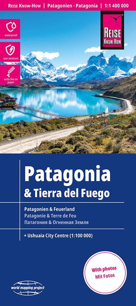Reise Know-How Landkarte Patagonien, Feuerland / Patagonia, Tierra del Fuego (1:1.400.000), Karten