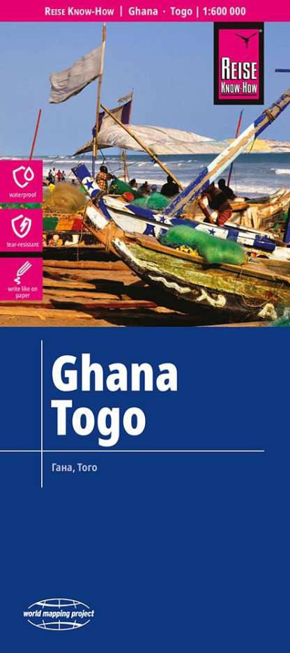 Reise Know-How Verlag Peter Rump: Reise Know-How Landkarte Ghana, Togo (1:600.000), Karten