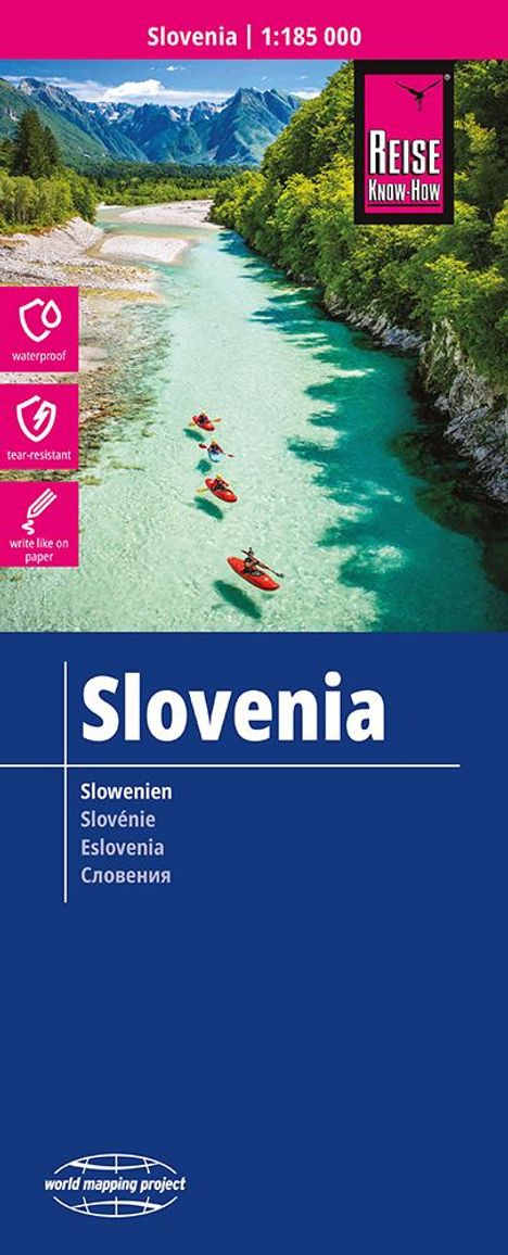 Reise Know-How Verlag Peter Rump: Reise Know-How Landkarte Slowenien / Slovenia (1:185.000), Karten