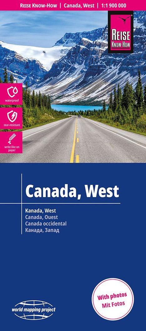 Reise Know-How Landkarte Kanada, West | Canada, West (1:1.900.000), Karten