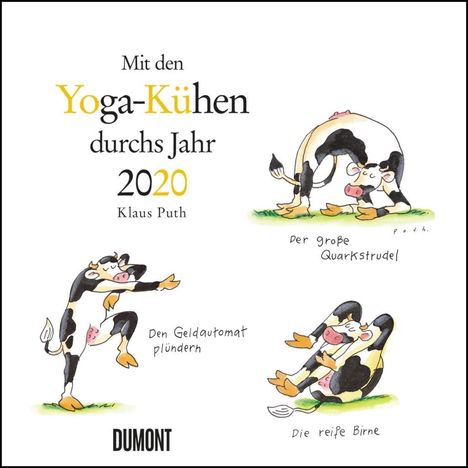 Klaus Puth: Yoga-Kühe 2020 - Wandkalender - Quadratformat 24 x 24 cm, Diverse