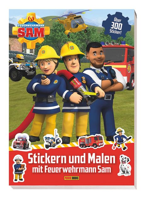 Feuerwehrmann Sam: Stickern und Malen mit Feuerwehrmann Sam, Buch
