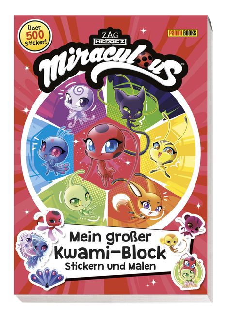 Miraculous: Mein großer Kwami-Block - Stickern und Malen, Buch
