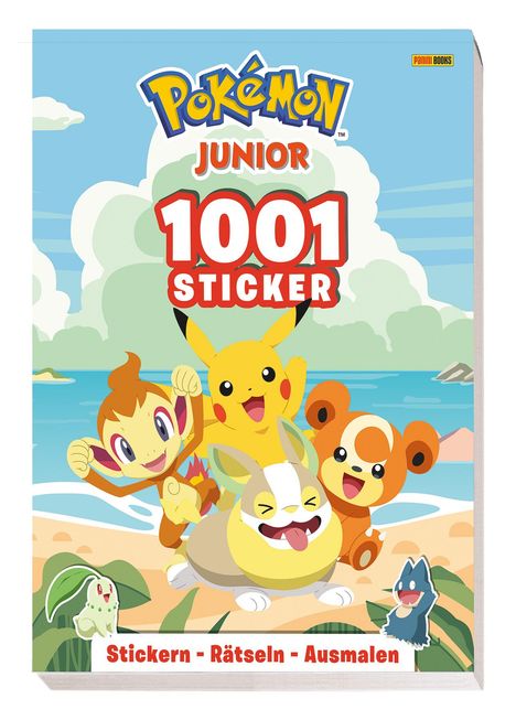 Pokémon Junior: 1001 Sticker - Stickern - Rätseln - Ausmalen, Buch