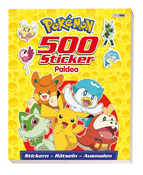 Pokémon: 500 Sticker Paldea - Stickern - Rätseln - Ausmalen, Buch