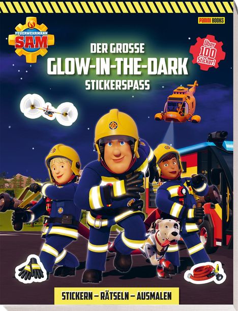 Feuerwehrmann Sam: Der große Glow-in-the-Dark Stickerspaß: Stickern - Rätseln - Ausmalen, Buch