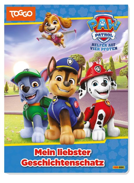 TOGGO, PAW Patrol: Helfer auf vier Pfoten. Mein liebster Geschichtenschatz. Drei Hunde in Uniform, einer fliegt mit Flügeln.