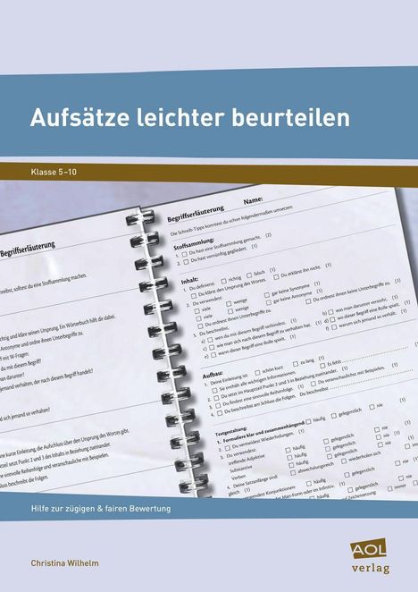 Christina Wilhelm: Aufsätze leichter beurteilen, Buch