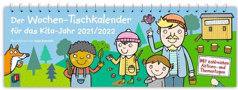 Wochen-Tischkalender für das Kita-Jahr 2021/2022, Kalender