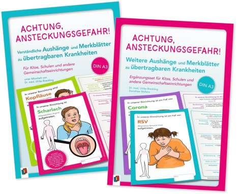 Ulrike Breckling: Paket: Achtung, Ansteckungsgefahr! – 24 verständliche Aushänge und Merkblätter zu übertragbaren Krankheiten, Buch