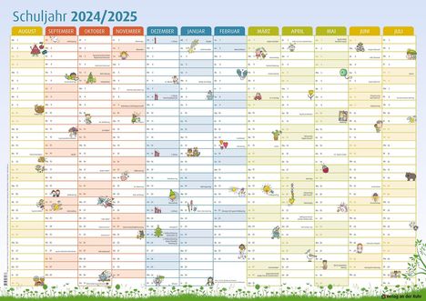 Der Schuljahres-Wandkalender 2024/2025, A1, Kalender