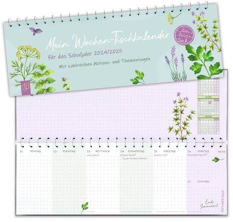 Mein Wochen-Tischkalender für das Schuljahr 2024/2025, Kalender