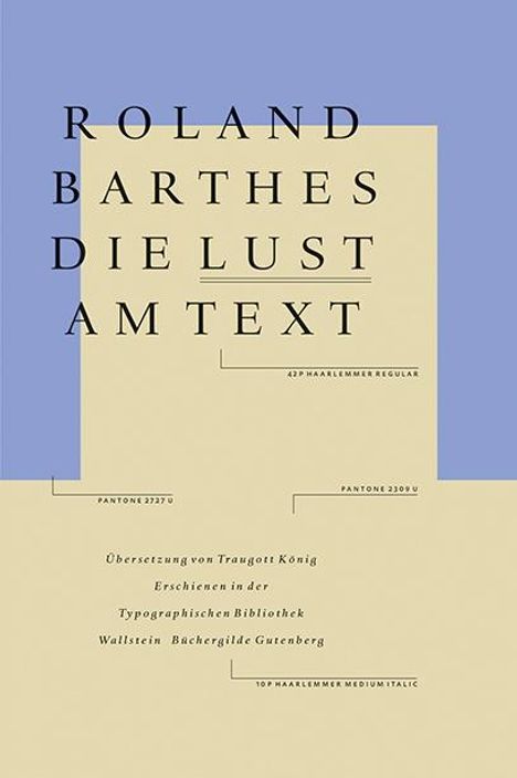 Roland Barthes: Barthes, R: Lust am Text, Buch