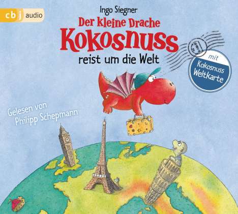 Ingo Siegner: Der kleine Drache Kokosnuss reist um die Welt, 2 CDs