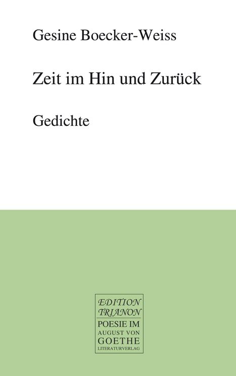 Gesine Boecker-Weiss: Zeit im Hin und Zurück, Buch