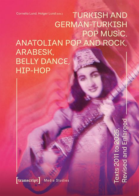 Titeltext oben rechts: "TURKISH AND GERMAN-TURKISH POP MUSIC..." Illustration: Frau in traditioneller Kleidung mit Saz.