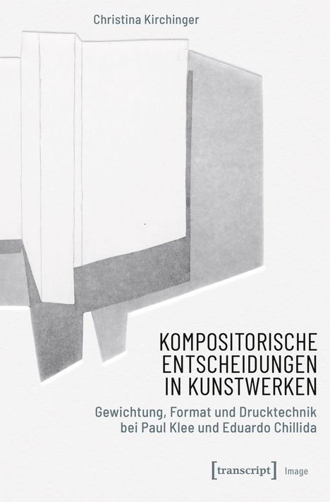 Titel: Kompositorische Entscheidungen in Kunstwerken. Graue, abstrakte Illustration oben links.