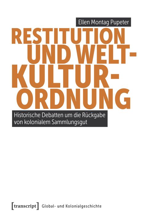 Titel: Restitution und Weltkulturordnung. Untertitel: Historische Debatten um die Rückgabe von kolonialem Sammlungsgut.