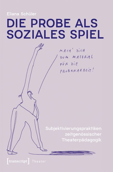 Text: Eliana Schüler, DIE PROBE ALS SOZIALES SPIEL, Subjektivierungspraktiken zeitgenössischer Theaterpädagogik. Illustration: Mensch mit erhobenem Arm.