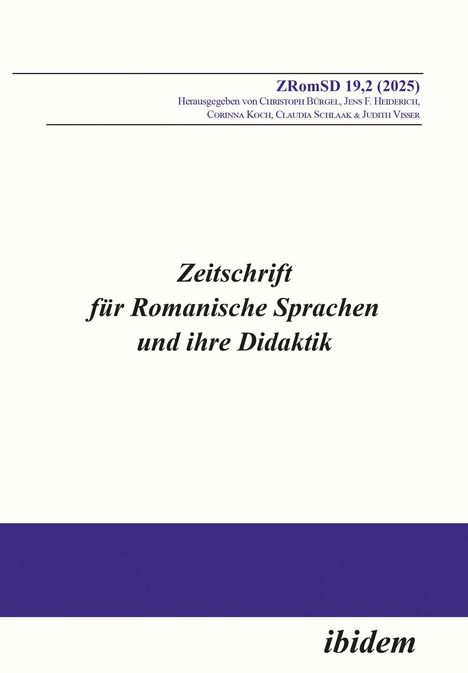 Zeitschrift für Romanische Sprachen und ihre Didaktik, Buch