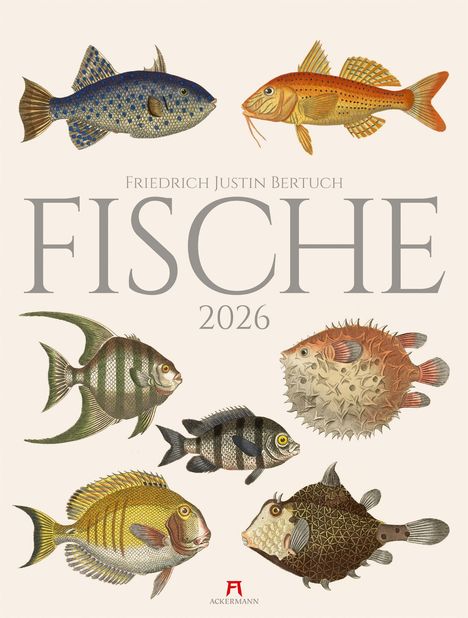 Friedrich Justin Bertuch: Fische Kalender 2026, Kalender