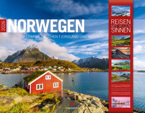 Ackermann Kunstverlag GmbH: Norwegen - Unterwegs zwischen Fjordland und Nordkapp Kalender 2026, Kalender