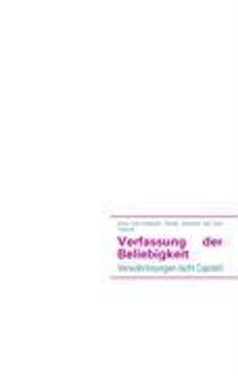 Anna Sina Ambaum: Verfassung der Beliebigkeit, Buch