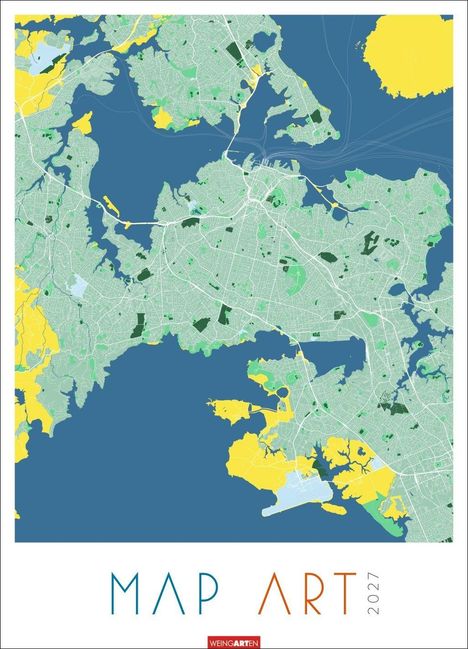 „MAP ART 2027“ steht unter einer stilisierten Karte mit grünen, blauen und gelben Flächen.