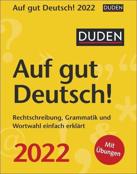 Ines Balcik: Duden Auf gut Deutsch! 2022, Kalender