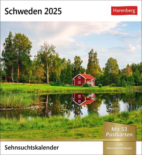 Torbjörn Skogedal: Schweden Sehnsuchtskalender 2025 - Wochenkalender mit 53 Postkarten, Kalender