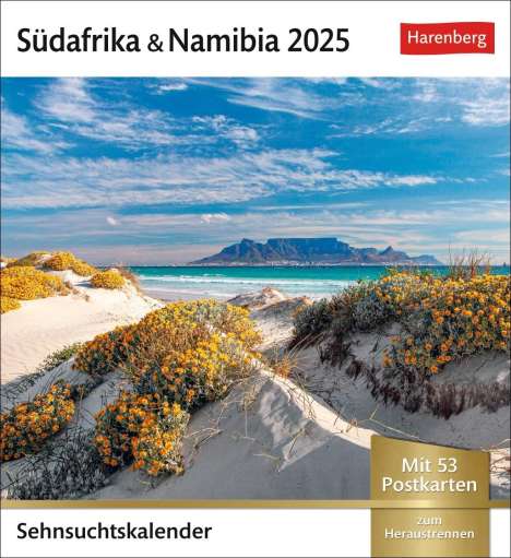 Südafrika &amp; Namibia Sehnsuchtskalender 2025 - Wochenkalender mit 53 Postkarten, Kalender