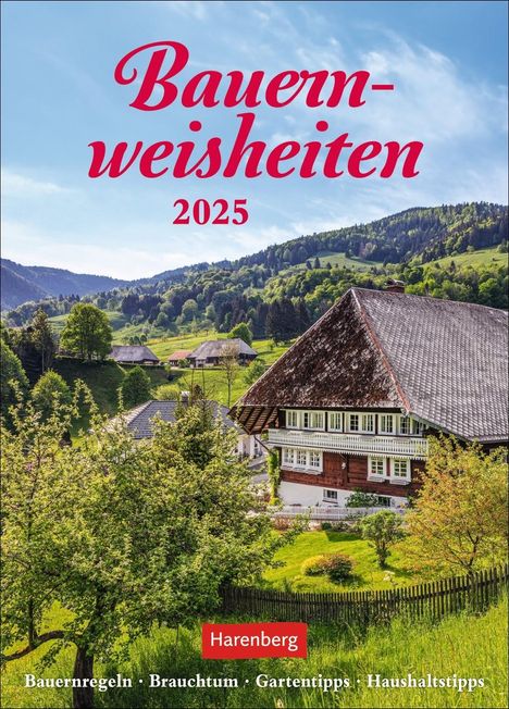 Jochen Dilling: Bauernweisheiten Wochenkalender 2025 - Bauernregeln, Brauchtum, Gartentipps, Haushaltstipps, Kalender