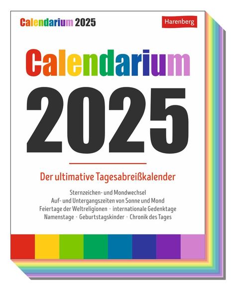 Calendarium Tagesabreißkalender 2025 - Der ultimative Tagesabreißkalender, Kalender