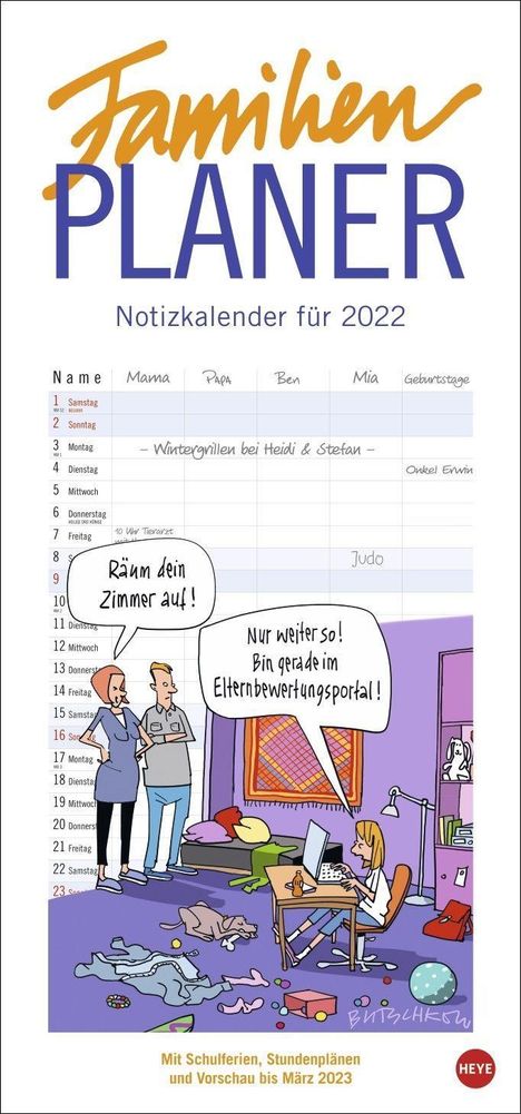 Peter Butschkow: Butschkow Familienplaner 2022, Kalender