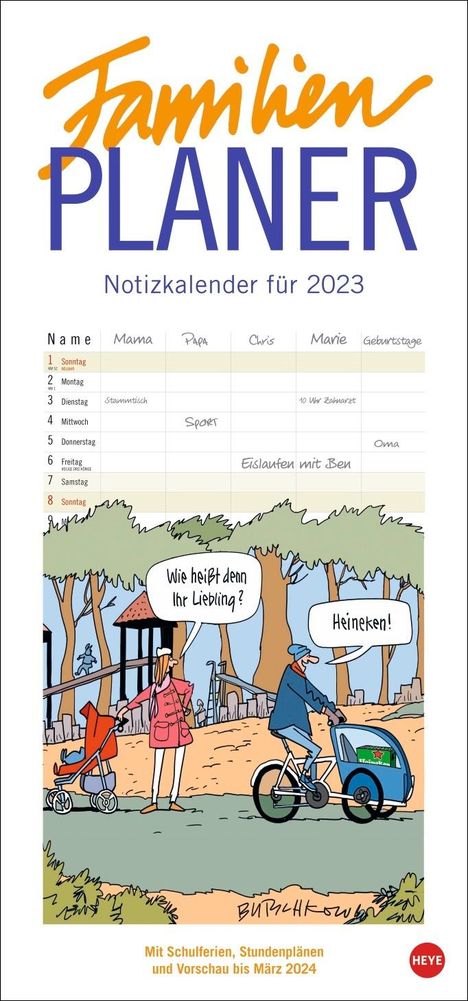 Peter Butschkow: Butschkow: Familienplaner 2023, Kalender