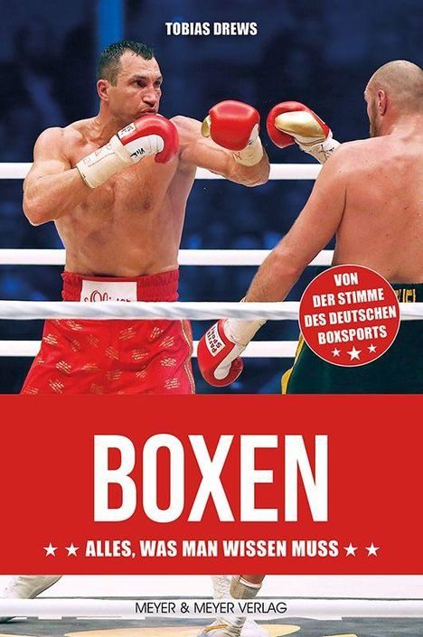 Titel: BOXEN - ALLES, WAS MAN WISSEN MUSS. Zwei Boxer im Ring mit erhobenen Fäusten.