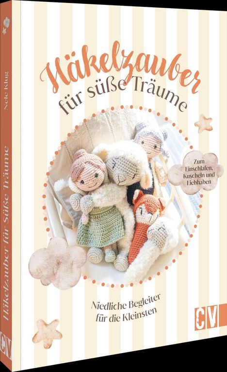 Titel: "Häkelzauber für süße Träume". Niedliche Häkelpuppen für Kinder in Pastellfarben.