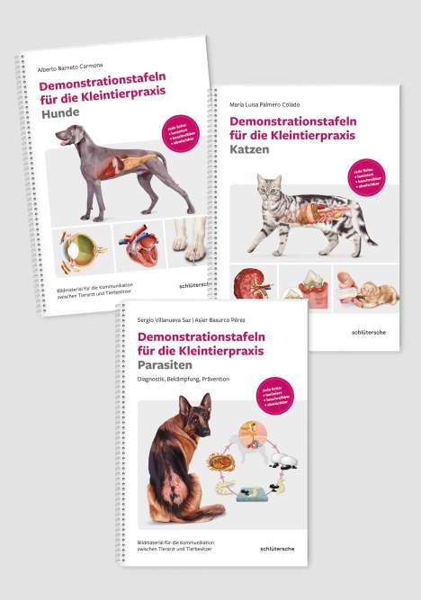 Demonstrationstafeln für die Kleintierpraxis Hund, Katze und Parasiten 3 Bde. im SET, Buch