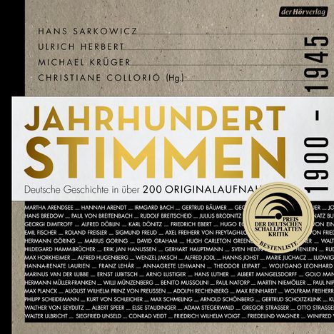 Jahrhundertstimmen - Deutsche Geschichte in 200 Originalaufnahmen, 3 MP3-CDs