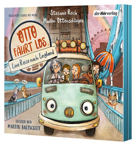 „OTTO FÄHRT LOS: Eine Reise nach England“, Stefanie Reich, M. Ottenschläger, der Hörverlag. Ein Bus mit fröhlicher Familie.