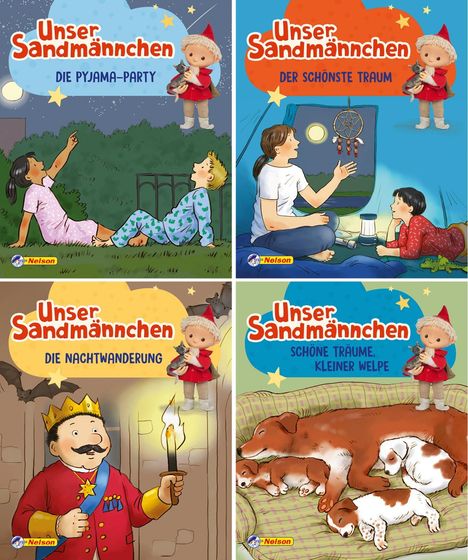 Nelson Mini-Bücher: 4er Unser Sandmännchen: Gute-Nacht-Geschichten 5-8, Buch