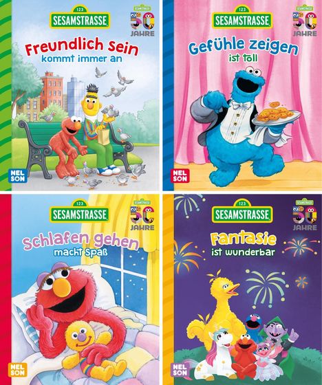Nelson Mini-Bücher: Sesamstraße 1-4, Diverse