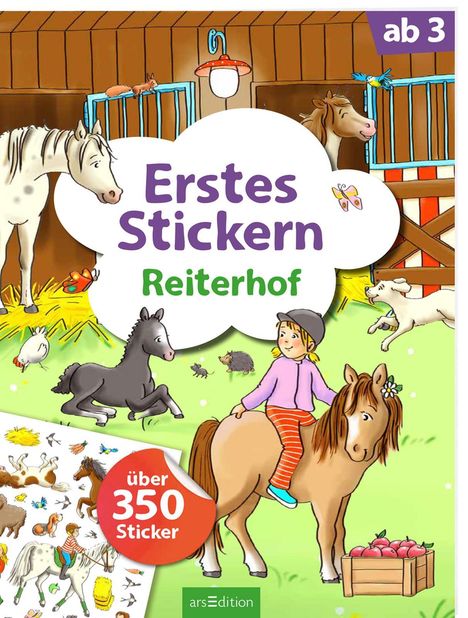 Erstes Stickern - Reiterhof, Buch